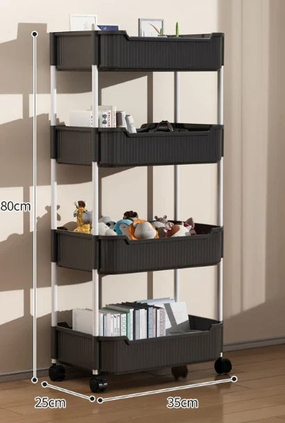 Mobile Storage Rack Trolley Kitchen Bathroom Bedroom Multi Storey Snacks Storage Rack with Wheels Organizer Home Accessories